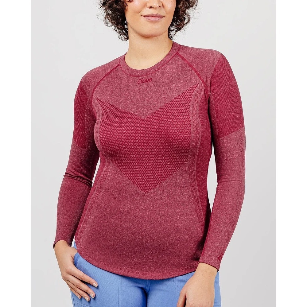Clove Underscrub Maroon Long Sleeve Seamless Performance Top XL US11XLMR